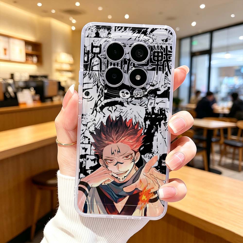 Xiaomi Poco X6 - Coque de téléphone transparente protectrice Jujutsu