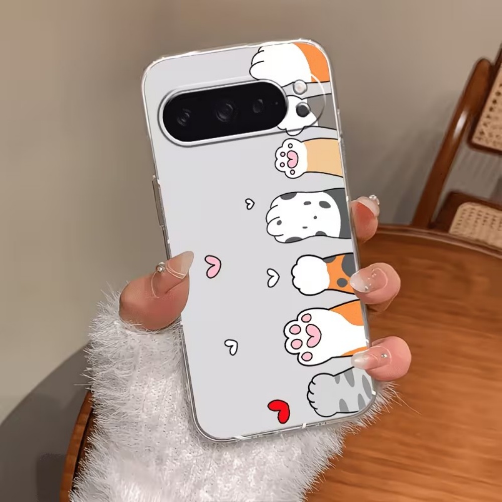 Google Pixel 9 Pro - Coque de téléphone en silicone transparente