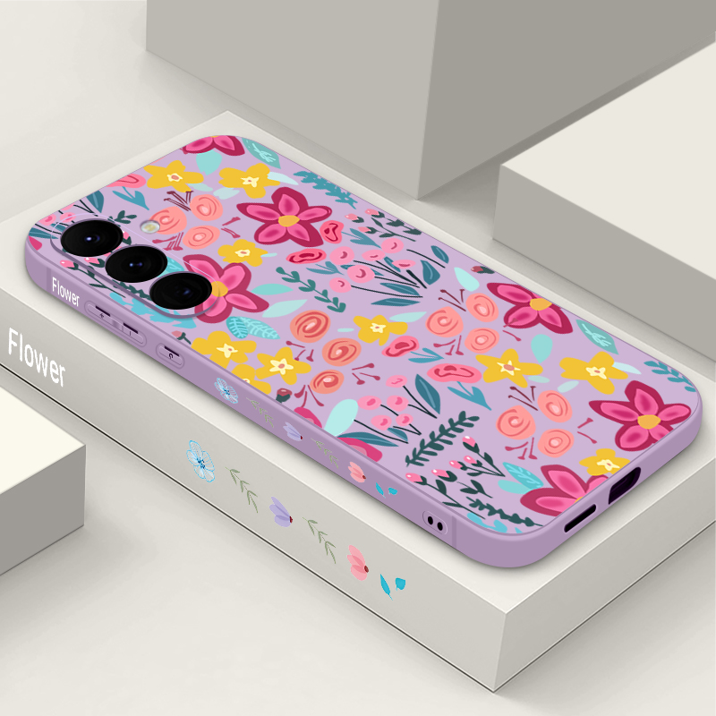 Samsung Galaxy A55 - Coque de téléphone à motif floral