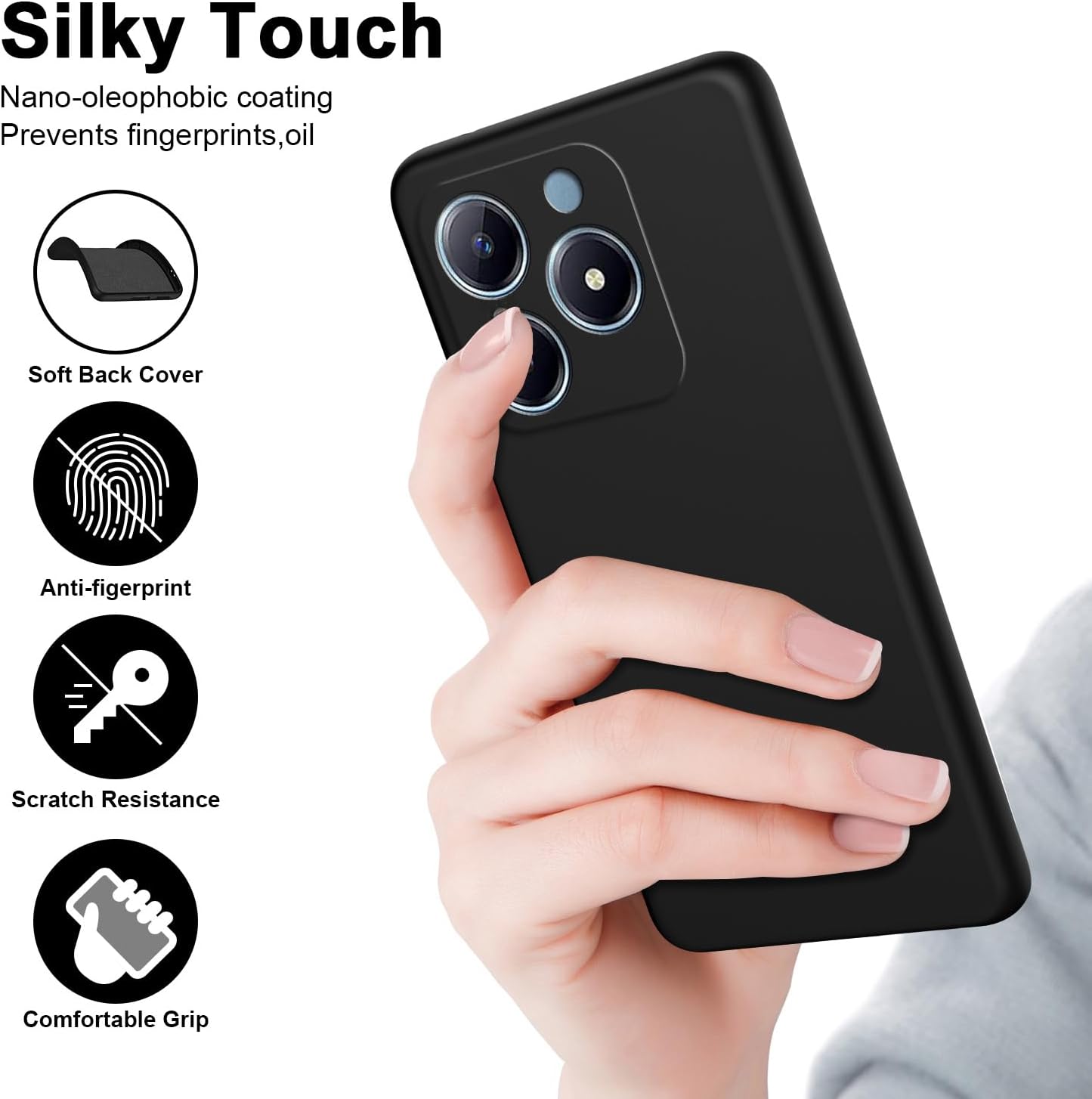 Coque en silicone liquide soup - Realme Note 50 avis et prix