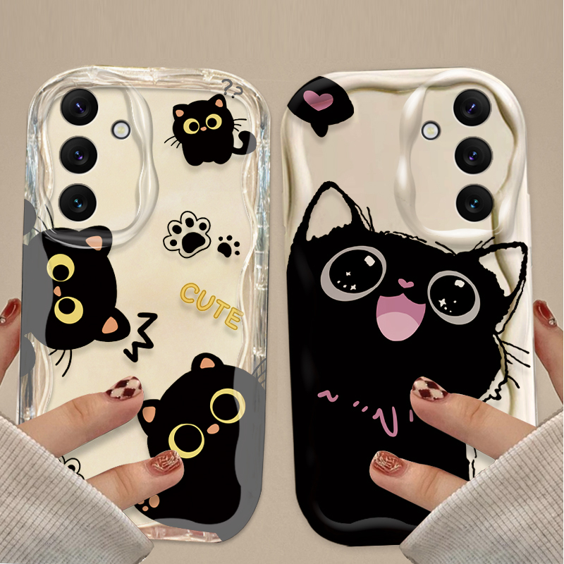 Coque chat noir à grands yeux, - Samsung Galaxy A55 avis et prix