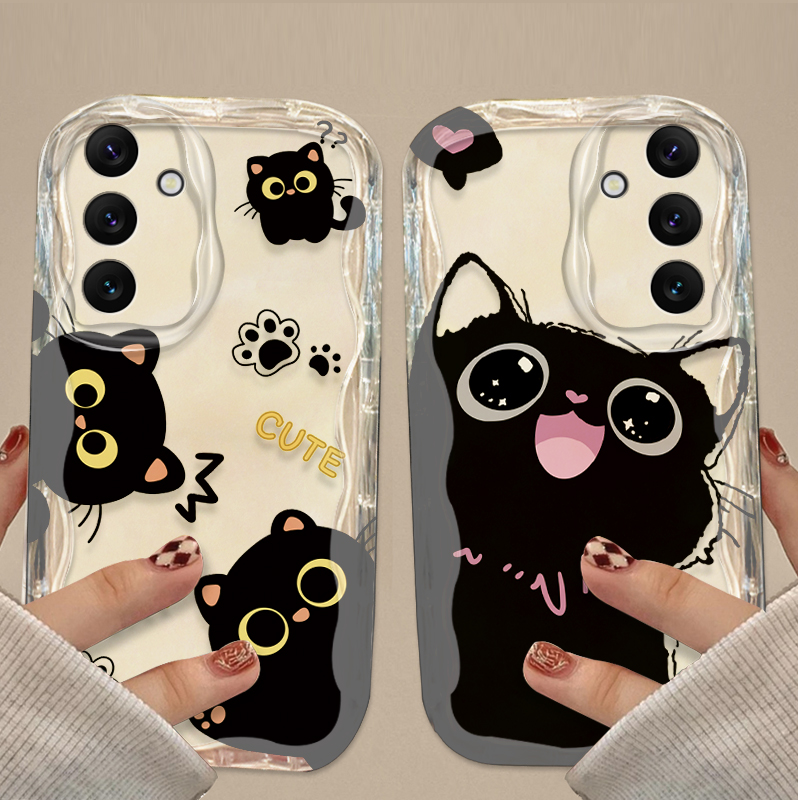 Coque chat noir à grands yeux, - Samsung Galaxy A55 avis et prix