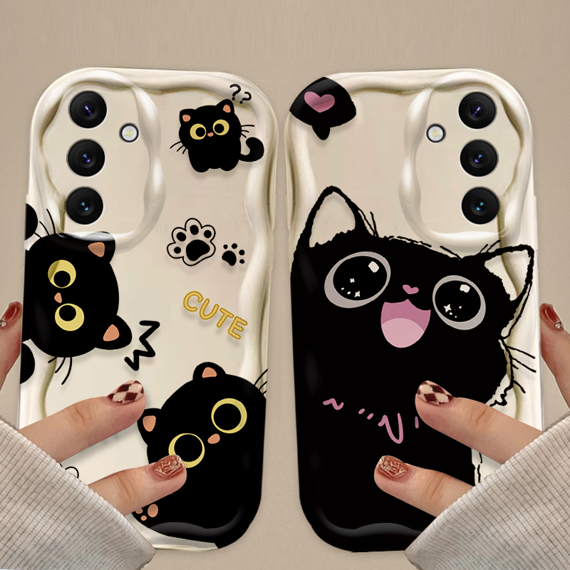 Coque chat noir à grands yeux, - Samsung Galaxy A55 avis et prix